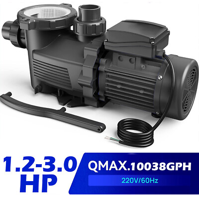 #ad 1.2 3.0 HP Fit Hayward Inground Swimming Pool Pump Motor with Strainer 10038 GPH