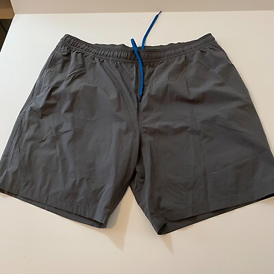 #ad #ad Kirkland Signature Men Swim Short XXL Gray Stretch Comfort Waistband Zip Pocket