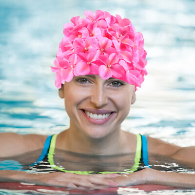 #ad #ad bathing cap Swimming Accessories Flower Swim Women Petal Swim Hat Bathing