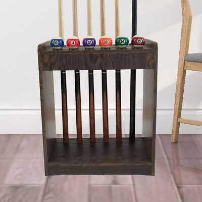 12 Billiard Pools Cue Stick Stand Floor Rack Holder Holds 12 Pool Cue Wooden New