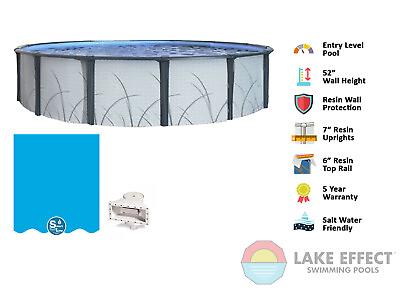 #ad Lake Effect Riverbank II Round Above Ground Swimming Pool Kit Various Sizes