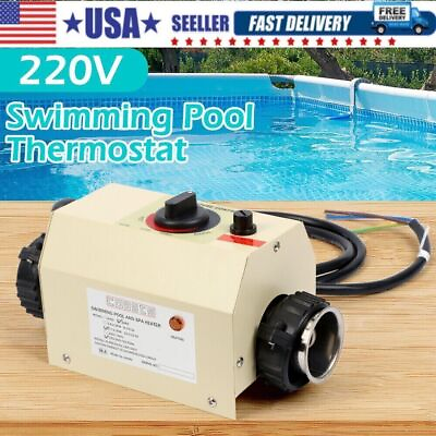 #ad Pool Heater Electric Water Heater Swimming Pool SPA Bath Tub Thermostat 3KW 220V