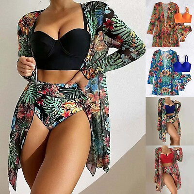 #ad Bathing Suit For Women Tankini With Shorts Floral Print Stretchy Swimming Cover