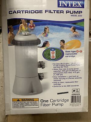 #ad Intex Model 603 Krystal Clear Filter Pump Above Ground Swimming Pool 2 Filters