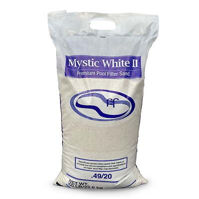 #ad Mystic White II Swimming Pool Filter Sand White 50 Pound Bag