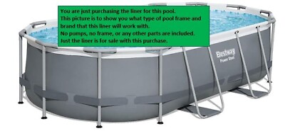 #ad **LINER ONLY** for Bestway Power Steel 14#x27; x 8#x27; x 39.5 inches deep Oval Pool