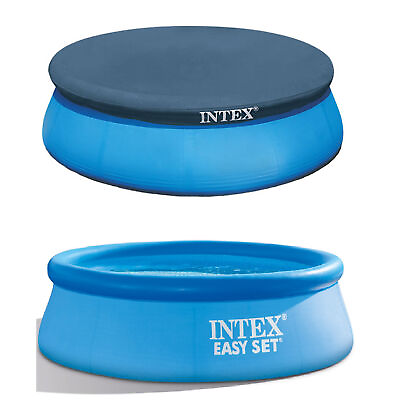 Intex Easy Set 8#x27; x 30quot; Inflatable Round Swimming Pool with Protective Cover