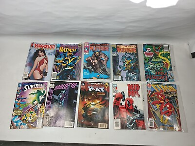 #ad Assorted Comic Books Lot DC and Marvel. Lot of 10 in e36 5