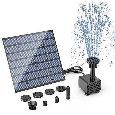 #ad AISITIN DIY Solar Water Pump Kit for Water Feature Outdoor Solar Powered Wat...
