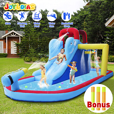 #ad New Inflatable Water Slide Bouncer House Splash Pool Climb w Blower3 Water Guns