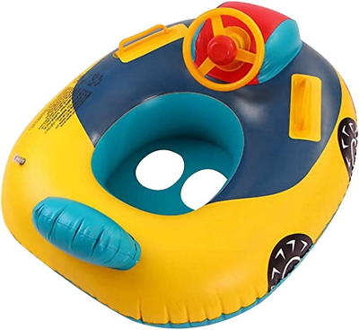 #ad Baby Swimming Pool Float Cute Car Design Kids Toddler Inflatable Summer Beach F