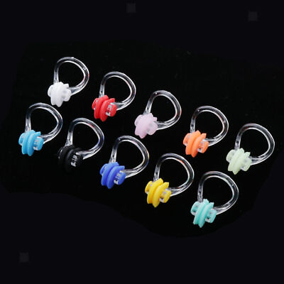 10 Pack Swimming Nose Clip Plug Swimming Underwater Pool Noseclip for Kid Adults