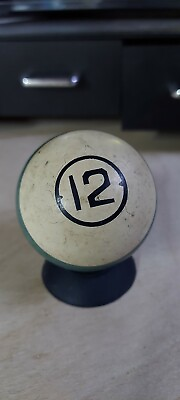 #12 Pool Ball VINTAGE ANTIQUE BILLIARD BALLS 2
