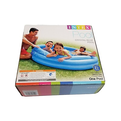 #ad Intex Crystal Pool Inflatable Above Ground For Kids In Blue 58” X 13” #58426EP
