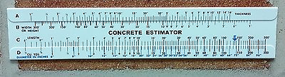#ad Concrete Slide Ruler Volume Calculator Lot of 3pcs 300 Yard