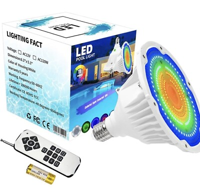 #ad LED Pool Light Bulb for Inground Pool 40 Watt Color Changing for Pentair Hayward