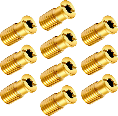 #ad 10Pieces Brass Pool Cover Anchors Screw Pool Safety Cover Anchor Replacement Kit