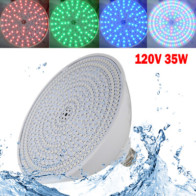 120V 35W Swimming LED Pool Light with Remote for Pentair Hayward Bulb Fixture