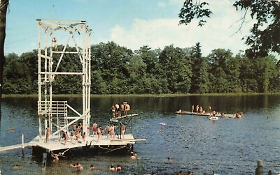 #ad Postcard Soft Water Lake Swimming near Grand Rapids Michigan