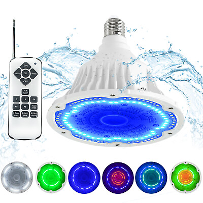 LED Pool Light Bulb 12Volt Color Changing with Remote Control for Inground Pool