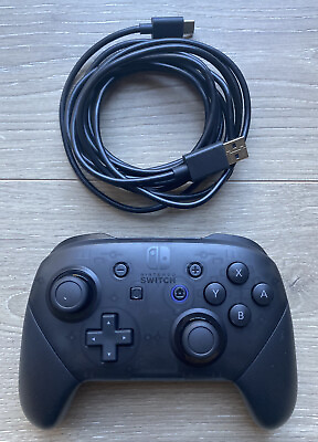Nintendo Switch Pro Wireless Controller Genuine Original Black OEM Gently Used