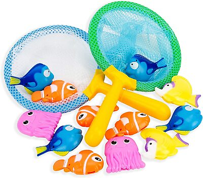 #ad Dive amp; Grab Fishing Game Set 14 Pc Sinking Swimming Pool Toys for Kids