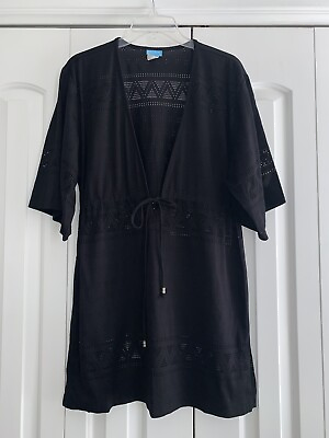 Dotti Women#x27;s Size M Black Swim Cover Up Dress