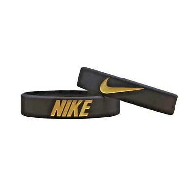 Nike Black Yellow Elite Baller band rubber bracelet wristband unisex BEST RATED