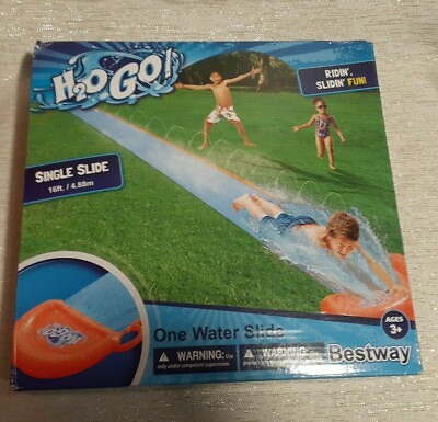 #ad Bestway H2Ogo H20 GO Single Slide 1 Water Slide for Kids 16 Feet Drench Pool End