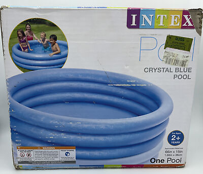 #ad Intex 66in X 15in Crystal Blue Above Ground Pool