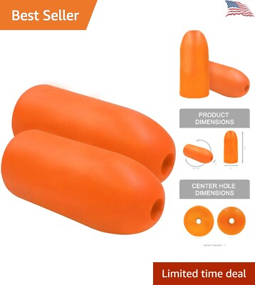 #ad Versatile Orange Fishing Float High Density Foam 5x11 Inches 2 Pack