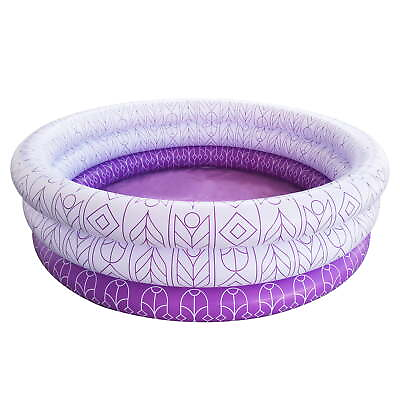 #ad Inflatable 5.5ft 3 Ring Adult Pool Spec of Purple Aztec Print