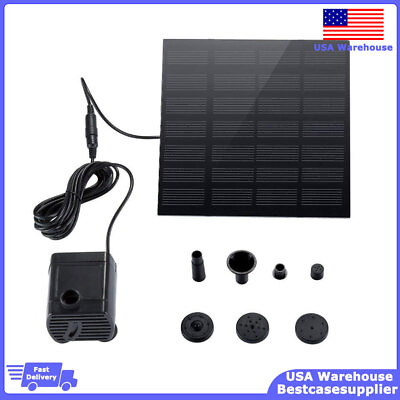 #ad #ad Solar Water Panel Power Fountain Pump Kit Pool Garden Pond Watering Submersible