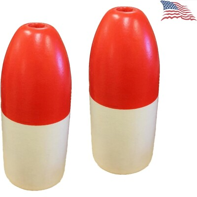 #ad Bright Red and White 6x14 Inch Float for Fishing High Density Foam