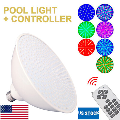 45W 460LED RGB Color Changing Underwater Swimming Inground Pool Light Bulb 120V
