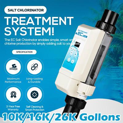 #ad #ad Pool Chlorine Generator Salt Water Chlorinator System 10k 26k Gal for Above Pool