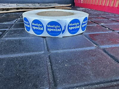 #ad Roll Of New Vintage KMart Blue Light Special stickers.