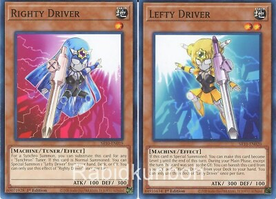#ad Yugioh Righty Driver Lefty Driver SR10 Set