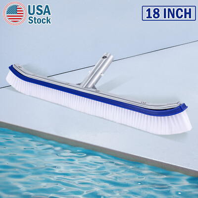 #ad Premium 18 inch Pool Brush Head Swimming Pool Walls Cleaning Brush Nylon Bristle