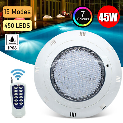 12V 45W RGB Swimming LED Pool Lights underwater light IP68 Waterproof Spa Lamp