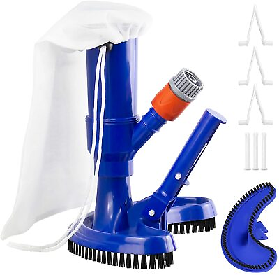 Portable Pool Vacuums Mini Jet Underwater Cleaner w Brush For Pool For Cleanin