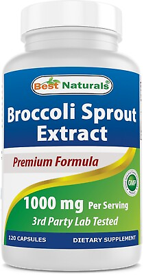 Best Naturals Broccoli Sprouts Extract 1000 mg 120 Capsules