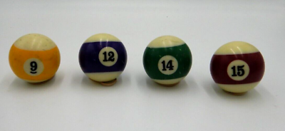 4 Vintage Used 2quot; Billiard Pool Ball Distressed Unknown Brand