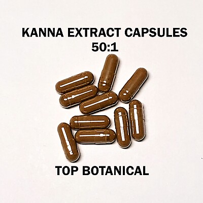 Kanna Extract STRONG 50:1 BEST RATED High Alkaloid Capsules Sceletium Tortuosum