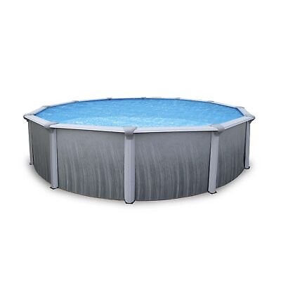 #ad Bluewave Martinique 18#x27; Round 52 In Steel Pool With 7 In Top Rail