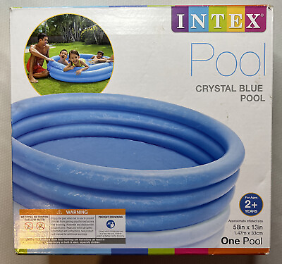#ad Intex 58in X 13in Crystal Blue Above Ground Pool NEW