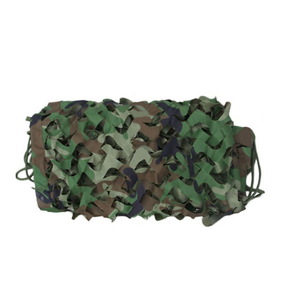 #ad Military Camo Netting Camouflage Net Woodland Cutable Camping Hunting Sunshade