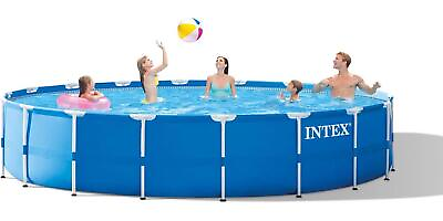 #ad Intex 18ft x 48 or 10FT X 30 FT Metal Frame Above Ground Pool Set