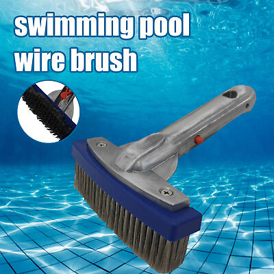 #ad Swimming Pool Brushes Cleaning Brush Head Stainless Steel Cleaner Durable Heavy