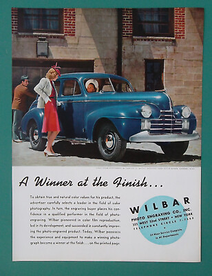 1940 Advertisement COLOR Wilbar Photo Engraving Co New York Blue Oldsmobile